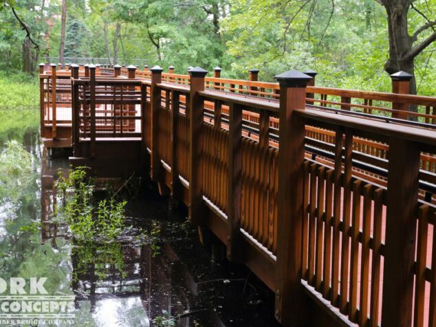 Perkins School for the Blind Pedestrian Bridge – Watertown, MA | York Bridge Concepts - Timber Bridge Builders