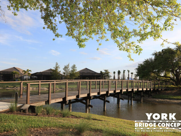 Esplanade at Palmer Ranch Timber Pedestrian Trail Bridge | Timber Bridge Builders