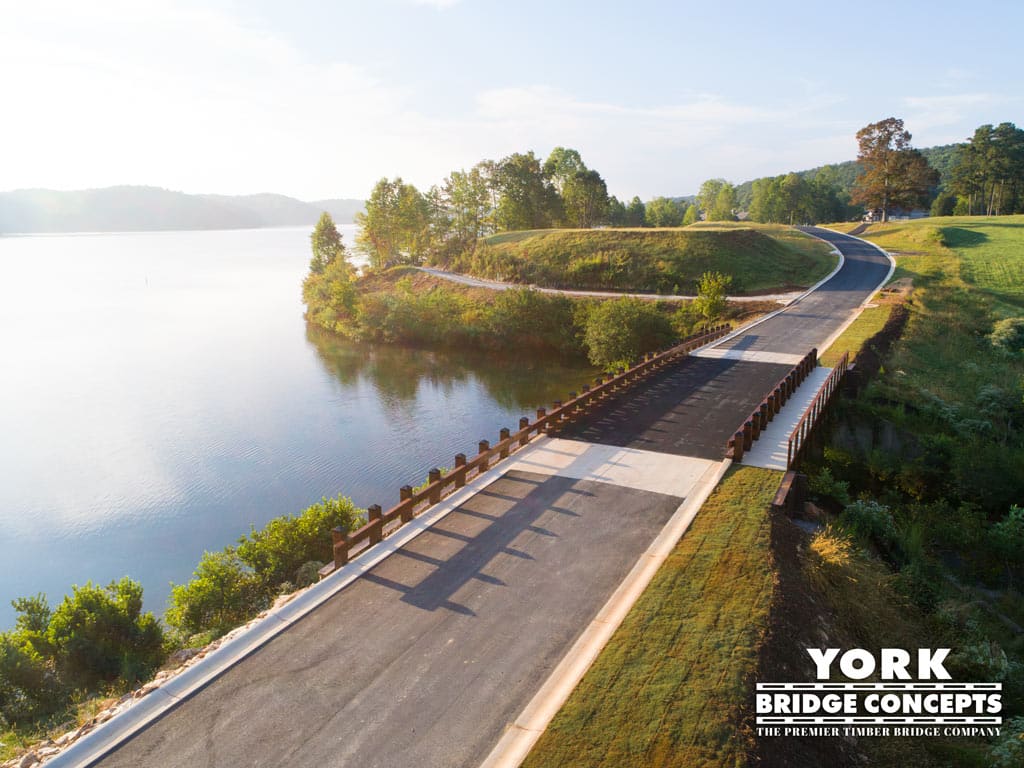 Lake Arrowhead Timber Vehicular Bridge in Waleska, GA | YBC