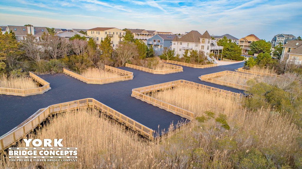 Breakwater Beach Timber Cul-de-Sac | Wetlands Residential Driveway Construction | York Bridge Concepts