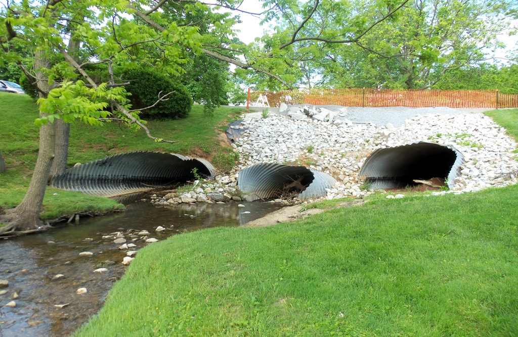 Collapsed culvert due to flooding