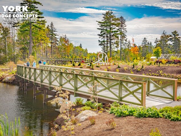 York Bridge designed built pedestrian bridge for Coastal Maine Botanical Gardens in Boothbay, ME