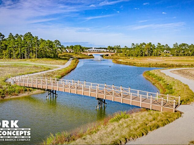 River Lights Pedestrian Bridge - Wilmington, NC | York Bridge Concepts - Timber Bridge Builders