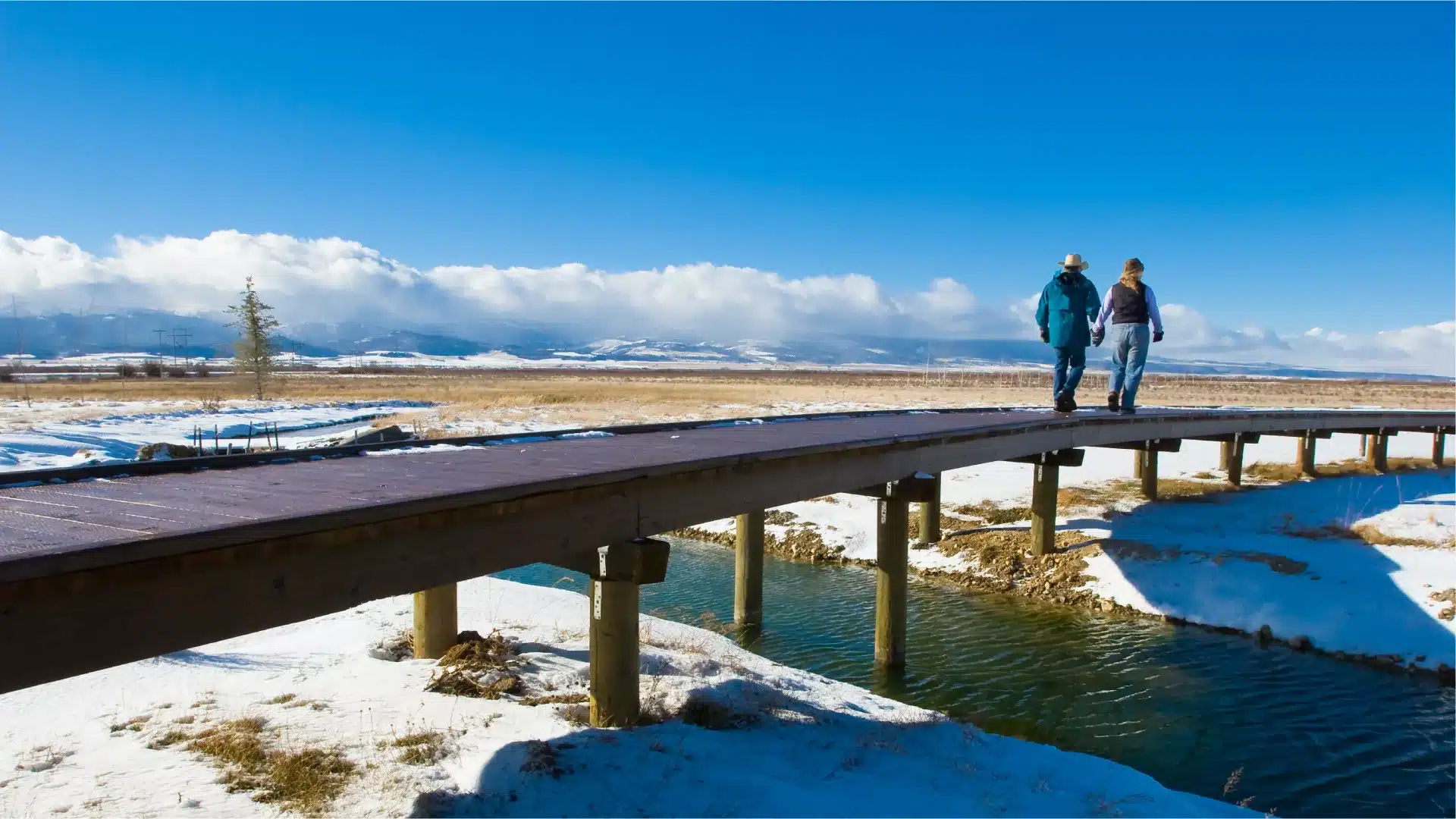 wood footbridge in Idaho