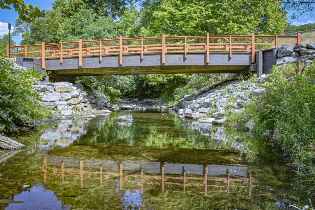 Sustainably sourced timber for the Keystone College timber vehicular bridge