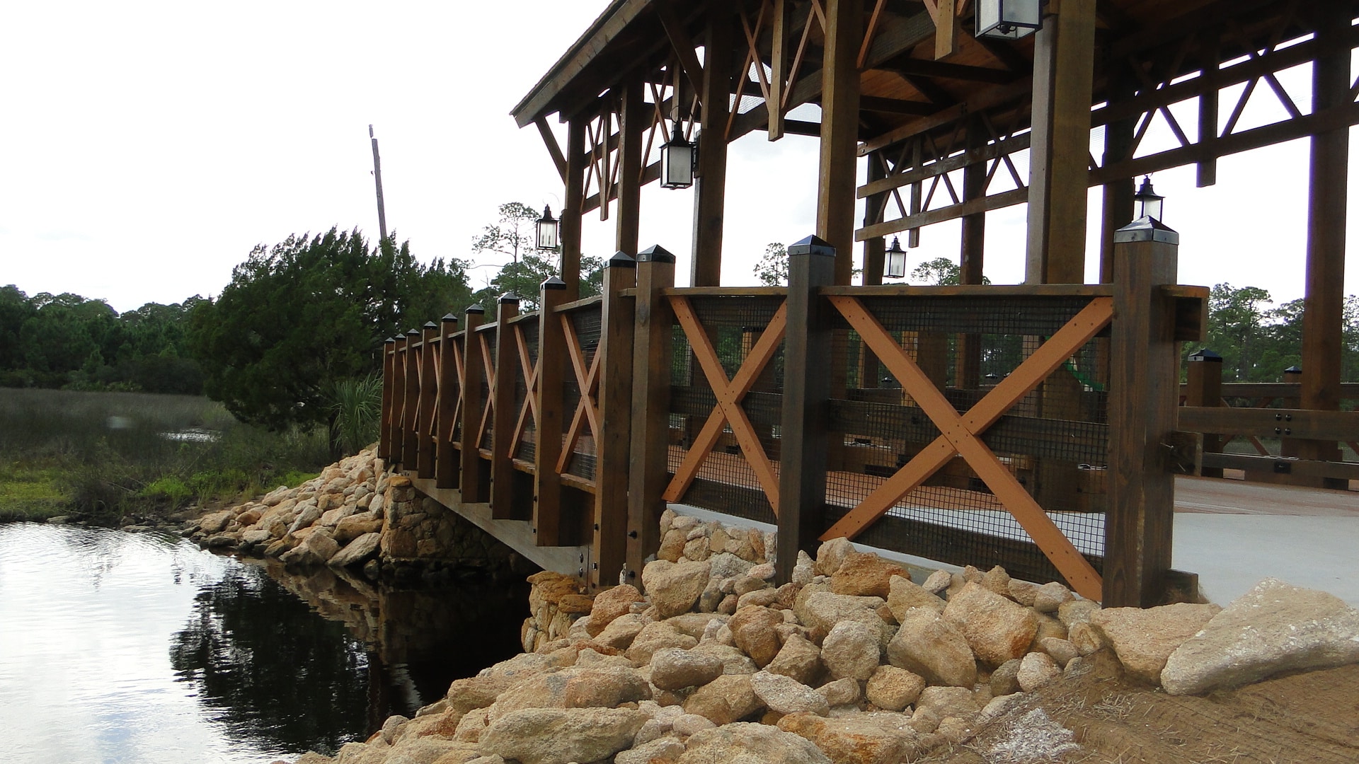Innovation in timber bridge design with Princess Place Covered vehicular bridge in Palm Coast, FL