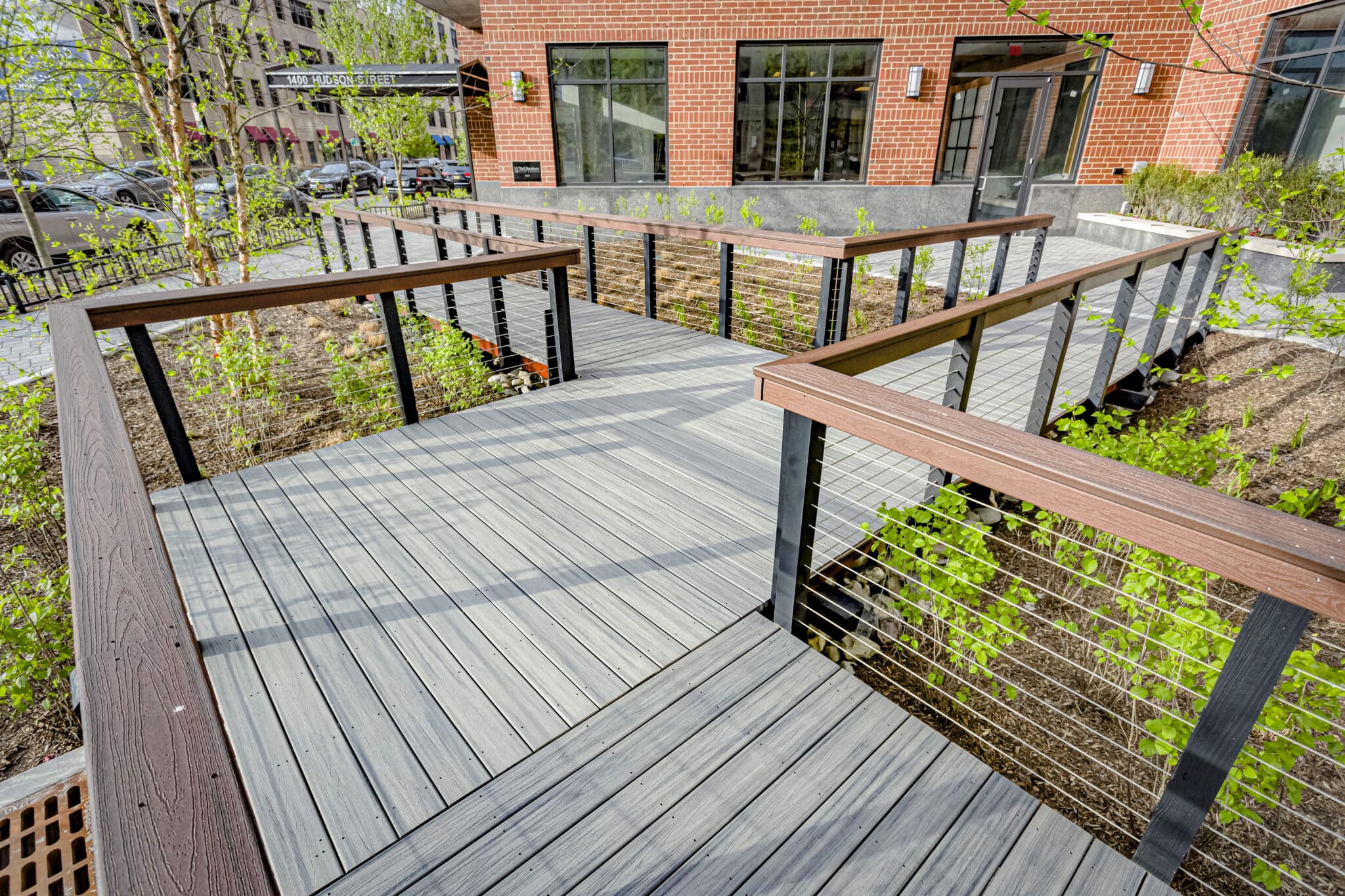 Hudson Tea Boardwalk from walking through rain garden