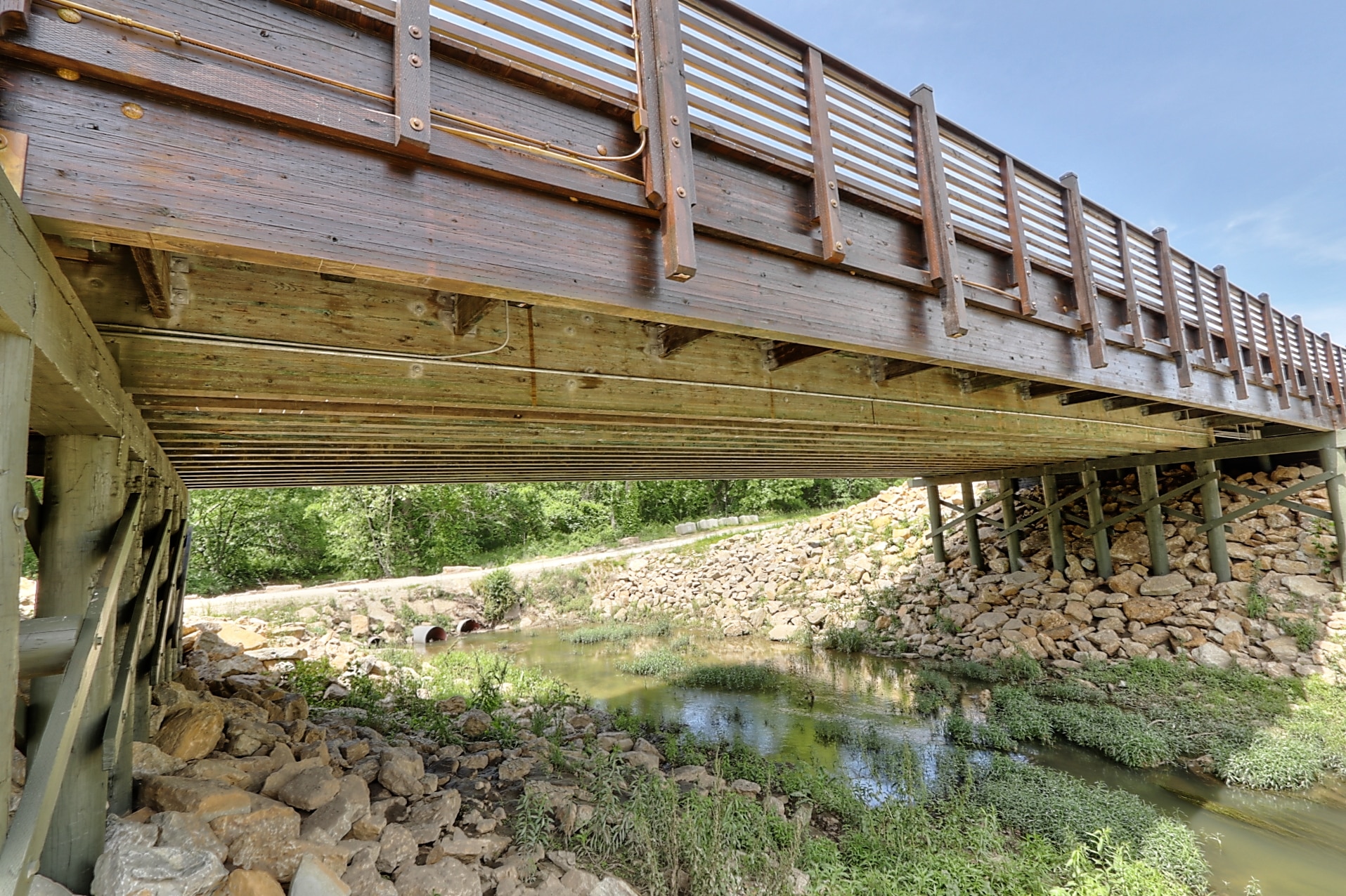 Loch Lloyd timber vehicular multiple span bridge in Missouri