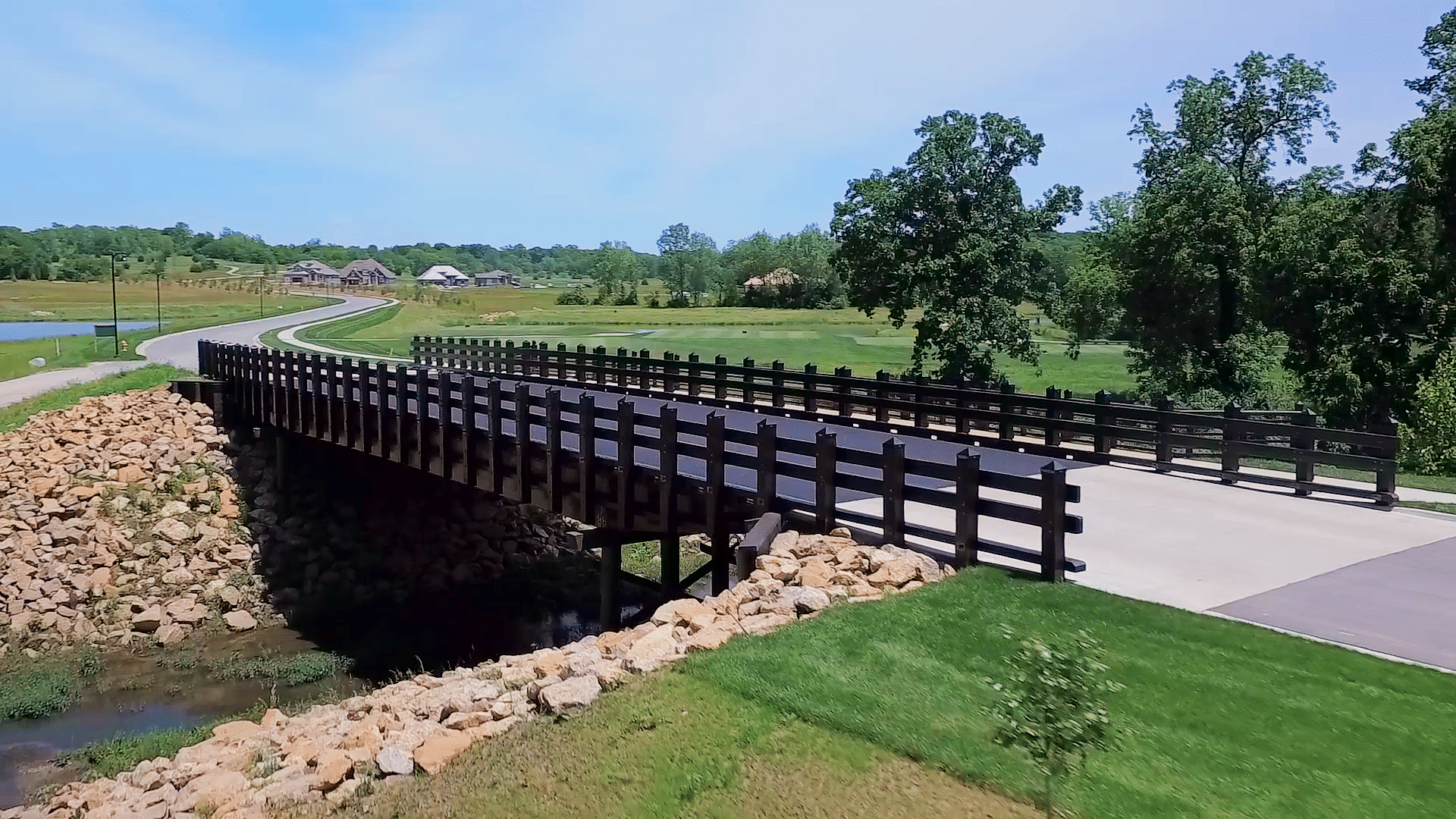 Loch Lloyd bridge opposite side aerial