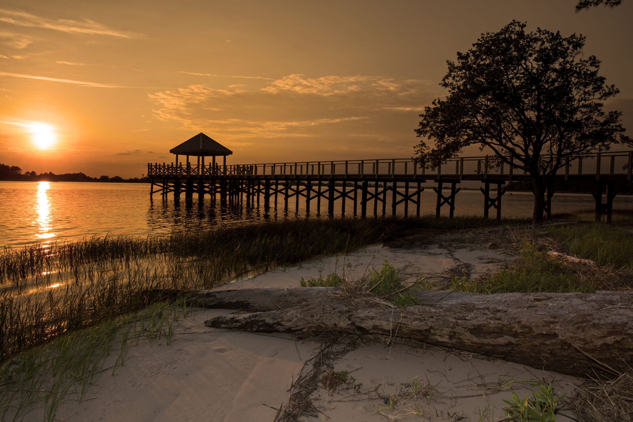 River Lights Pier at sunset built by York Bridge Concepts