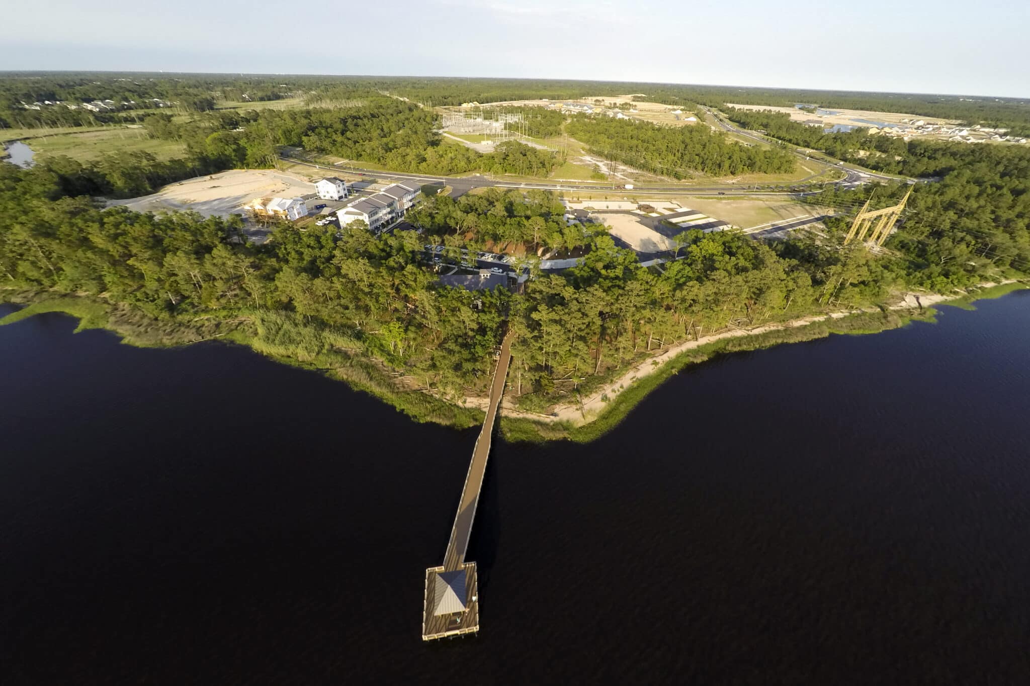 Aerial shot of River Lights Community in Wilmington, NC