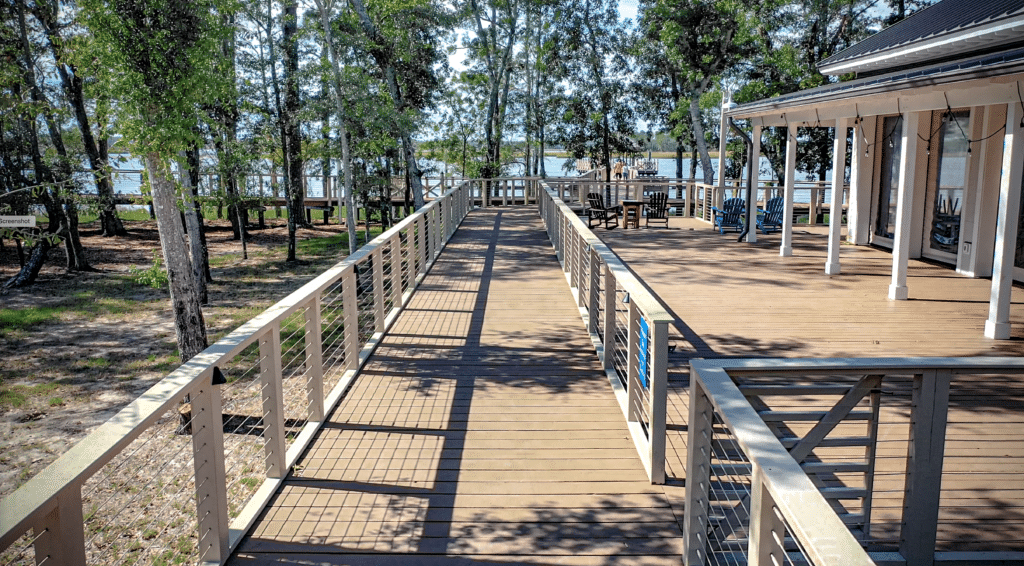 River Lights Boardwalk next to Restaurant