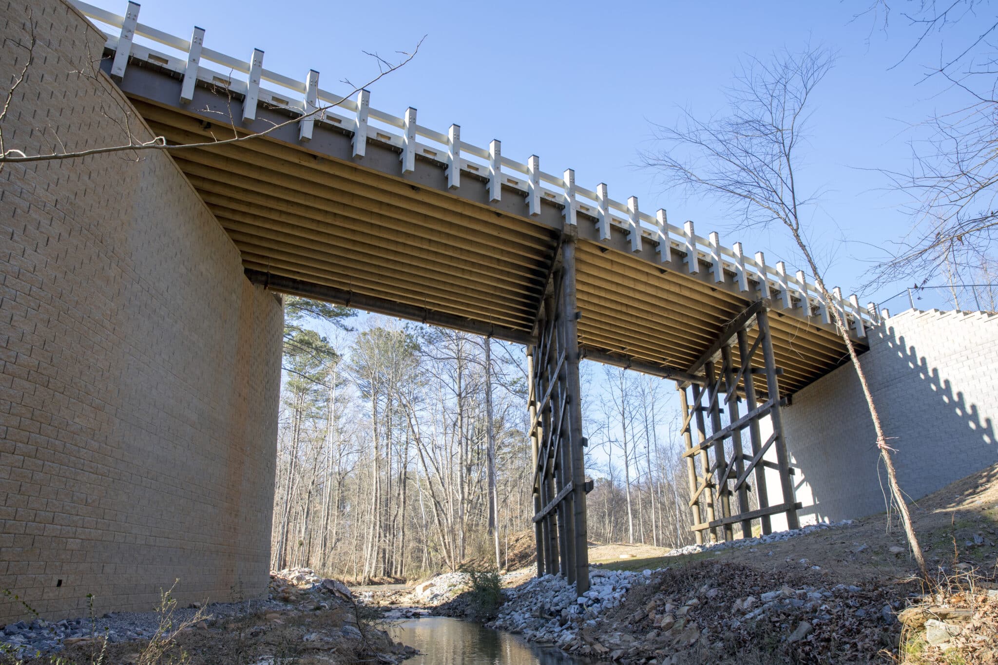 Inspired Living Timber Vehicular Bridge built by YBC in Alpharetta, Georgia