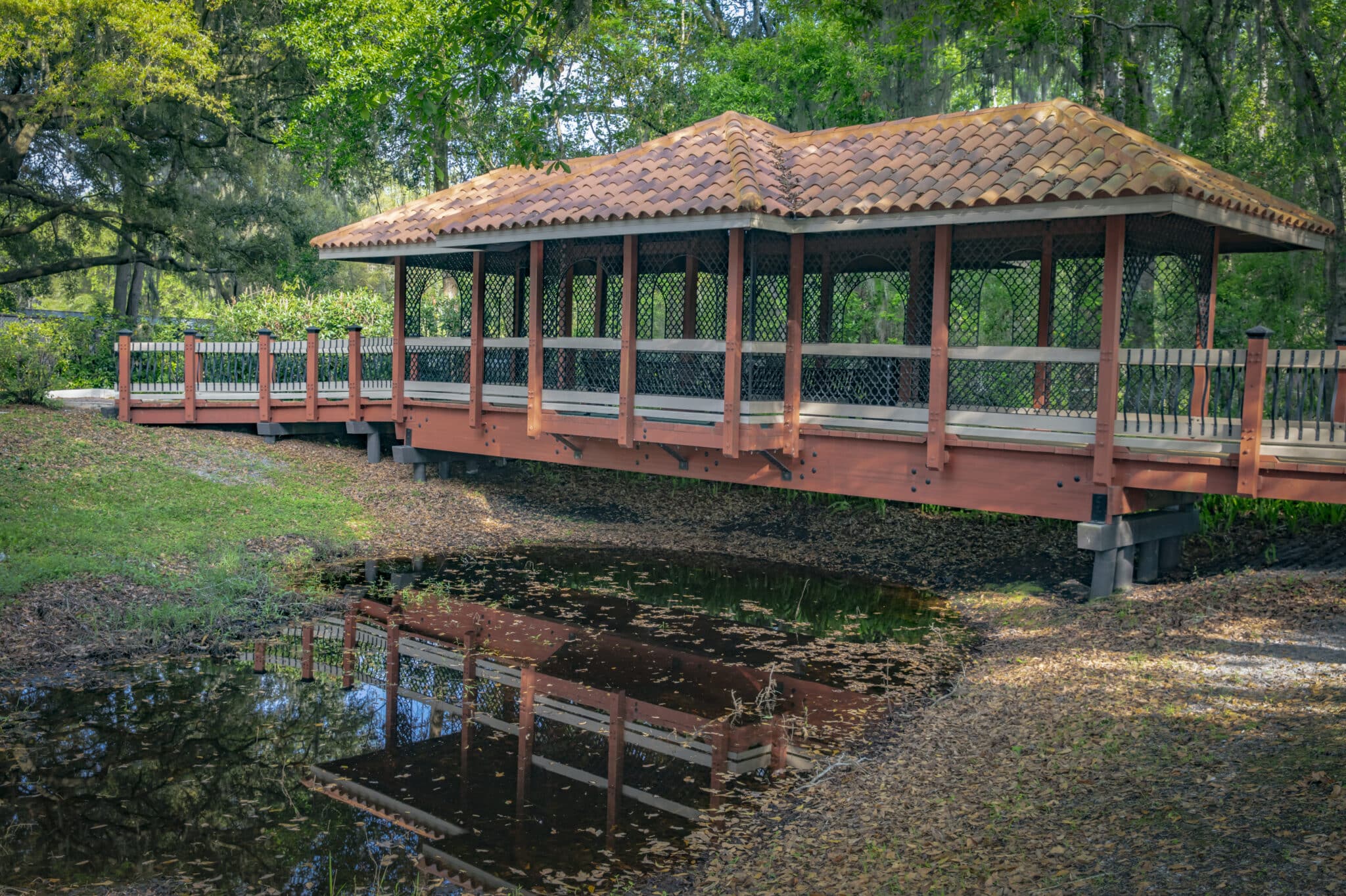 Sienna Village covered boardwalk over wetlands in Tampa, FL built by York Bridge Concepts