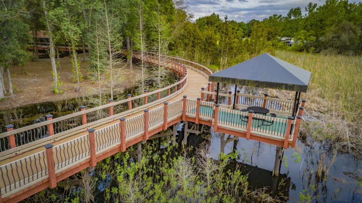 Sienna Village Covered Timber Boardwalk in Tampa, FL design-built by York Bridge Concepts