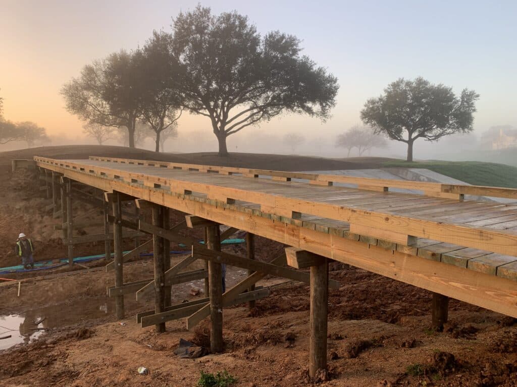 Ft. Bend Levee light duty H5 vehicular crossing in Ft. Bend, Texas built by York Bridge Concepts