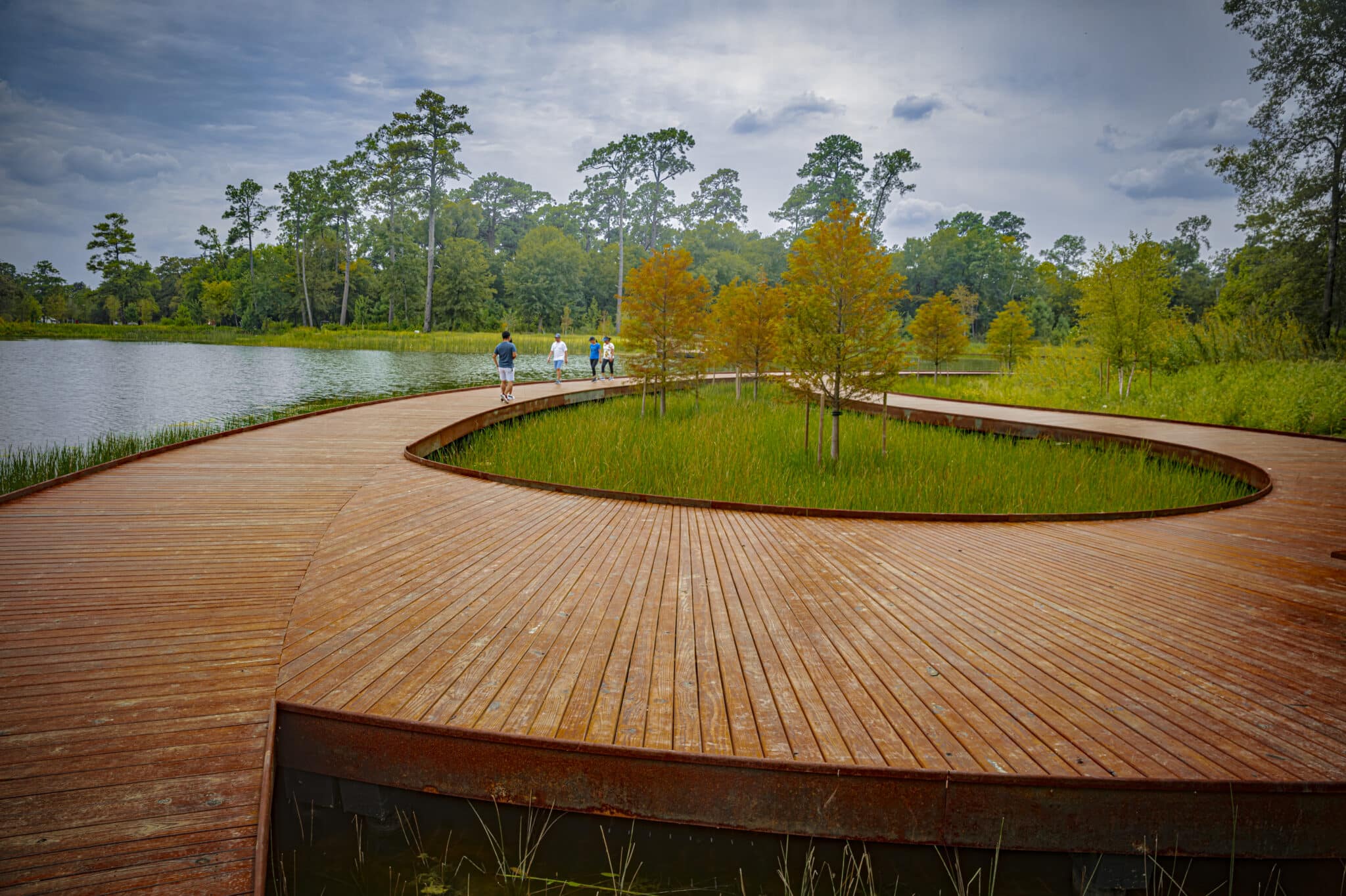 Memorial Park elevated boardwalk in Houston, TX design-built by York Bridge Concepts.