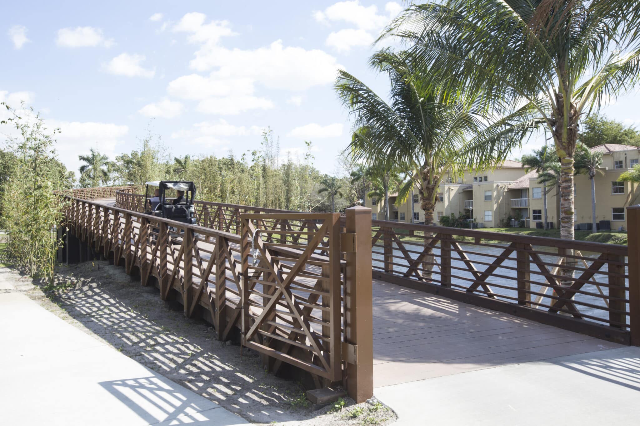 Trump National Golf Course Hybrid Golf Cart Bridge in Doral, FL design-built by York Bridge Concepts