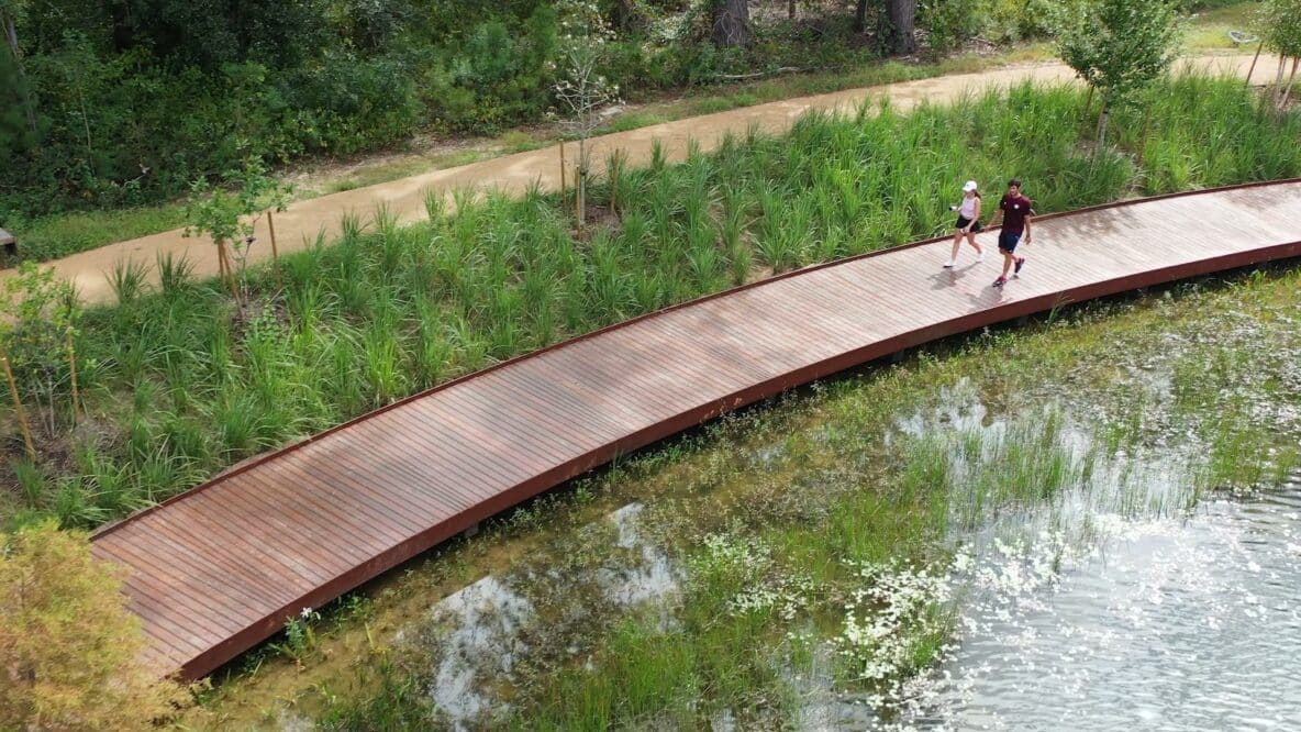 Memorial Park elevated boardwalk in Houston, TX Design-Built by YBC